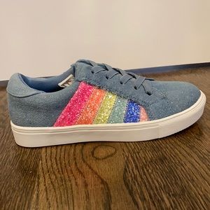 MIA kids Daniella glitter sneakers size 2Y NWT